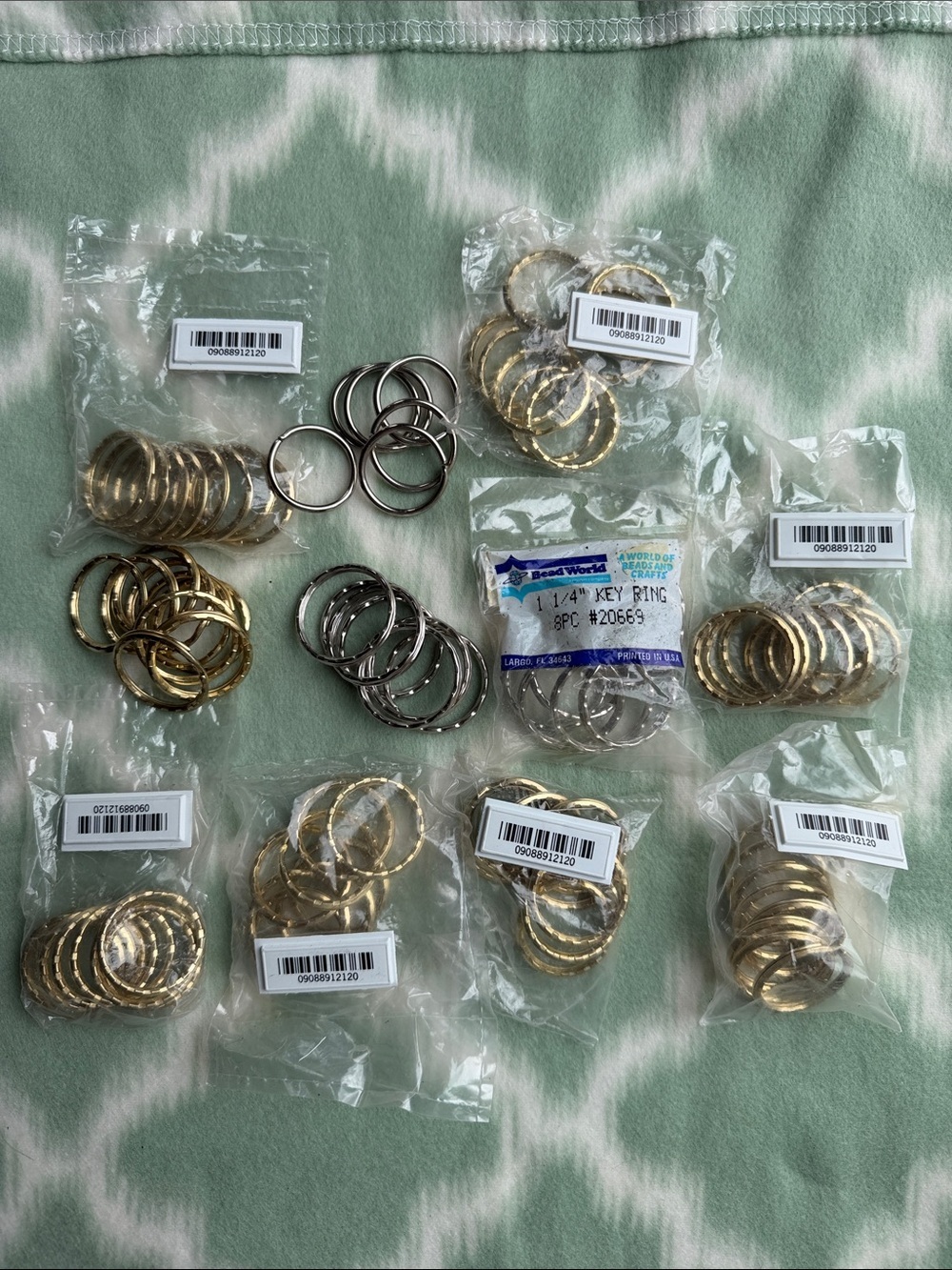 NEW Assorted Key Rings - Gold and Silver Metal Split Rings